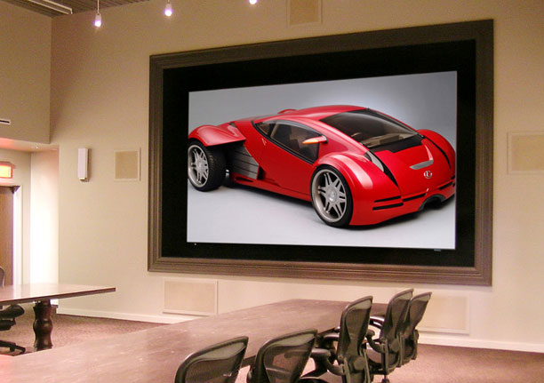 conference room with the Lexus 2054 from the film Minority Report on the screen