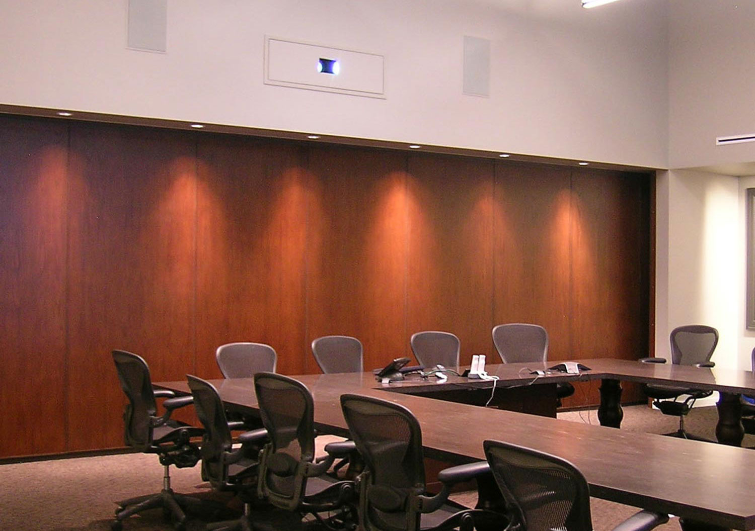 Ignited conference room projector and sound system