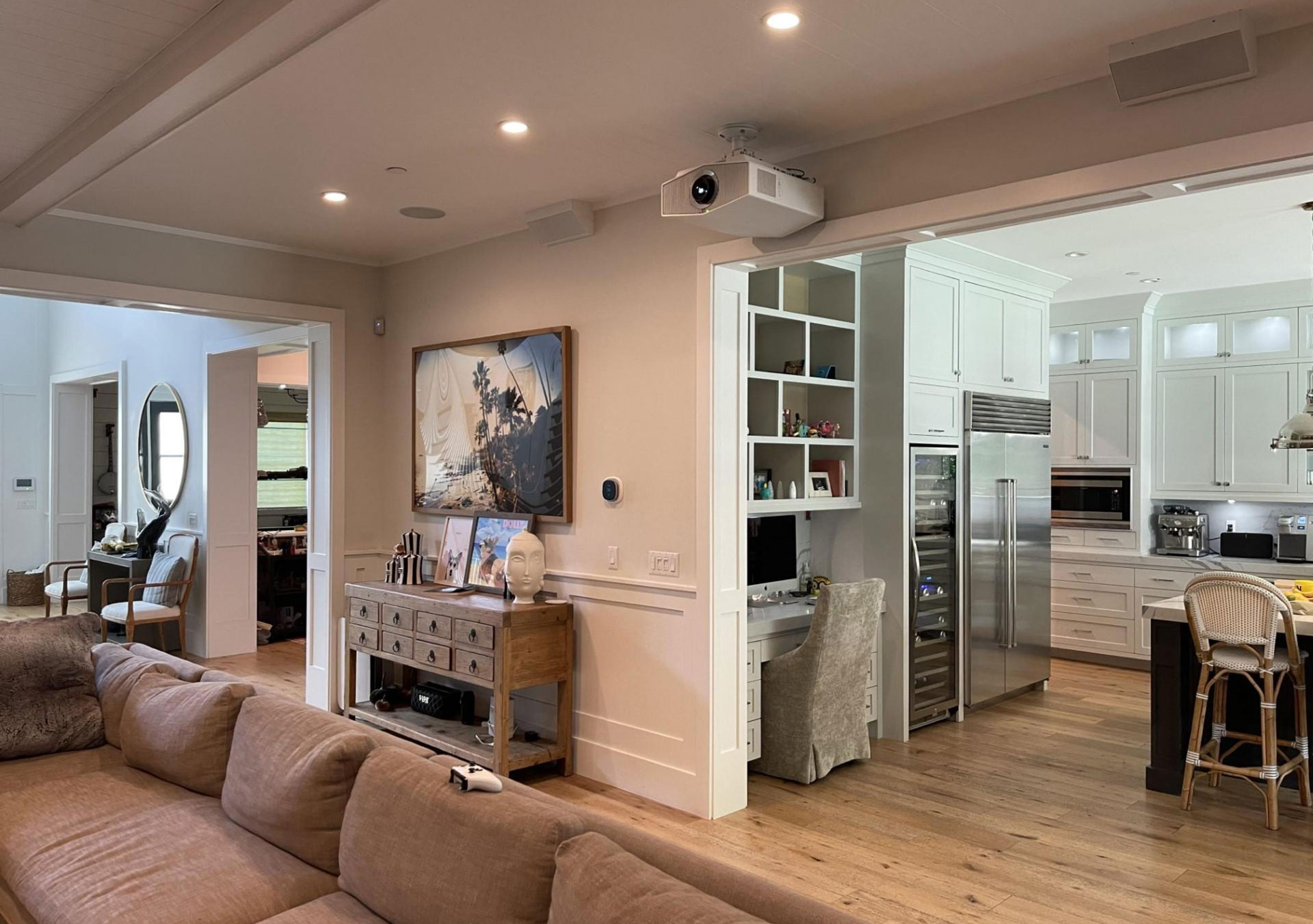 traditional projector on ceiling