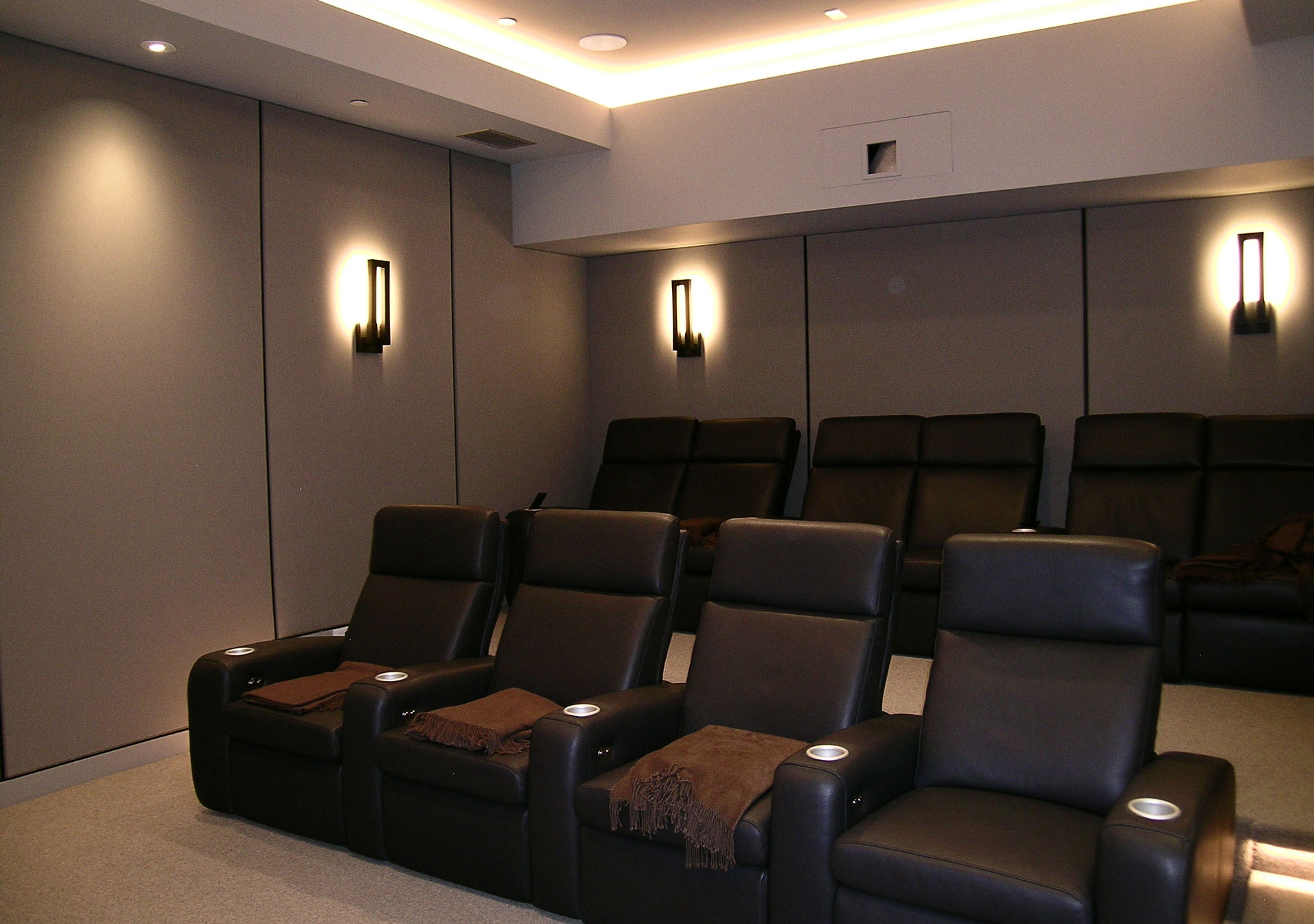 Bird Home in Pacific Palisades smart home theater.