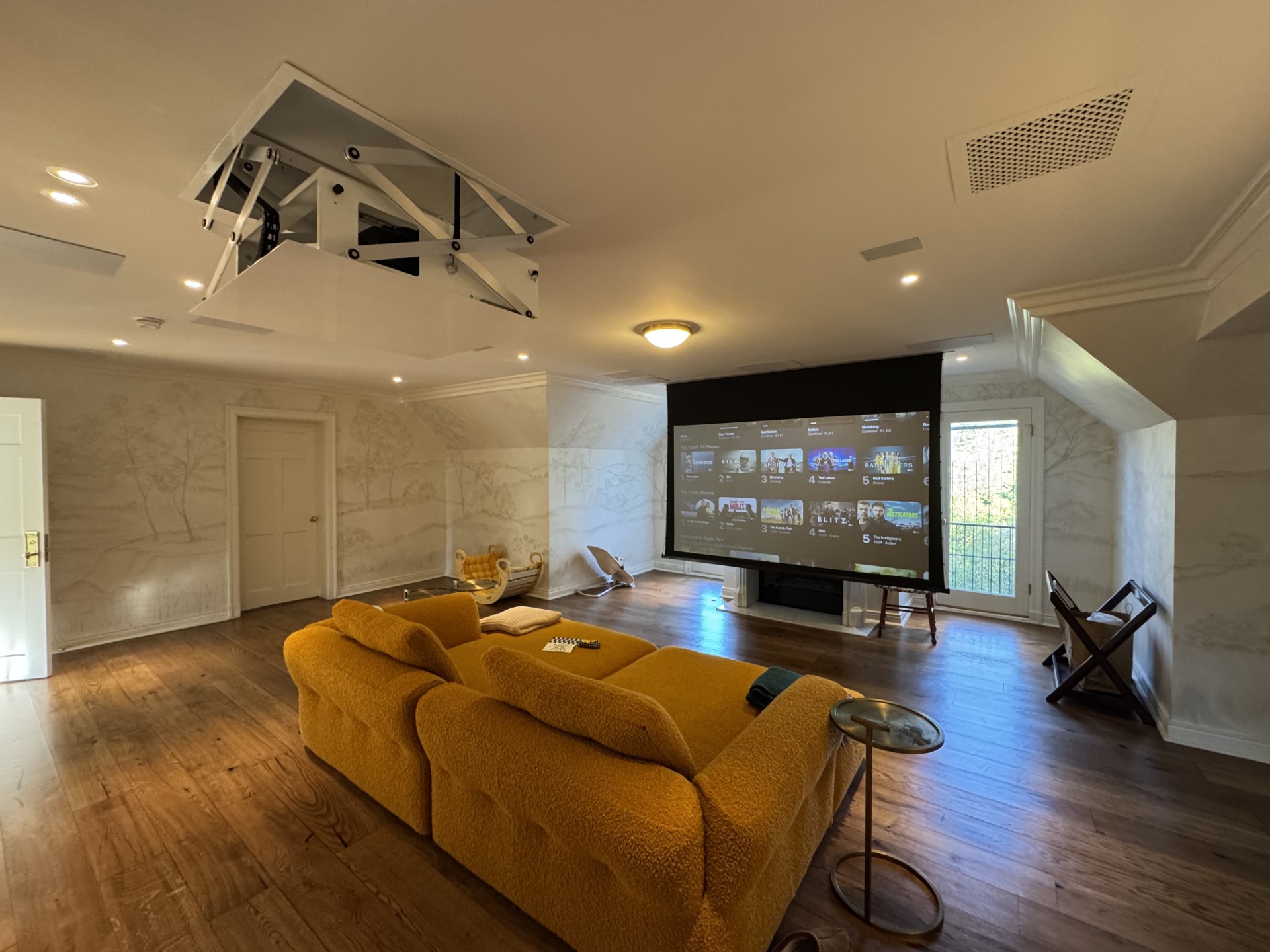 Elvis Presley's former master suite custom audio visual system
